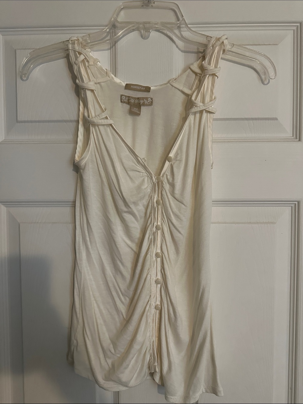 Vintage Old Navy Cream wrapped-Strap Sleeveless Tank